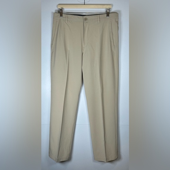 Izod Men's Flat Front Khaki Chino Golf Pants. Size 33/32. - Picture 1 of 9